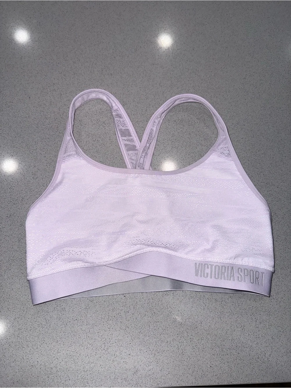 Victoria's Sport THE PLAYER Seamless Lightly Lined Sports Bra lilac- no pads- M